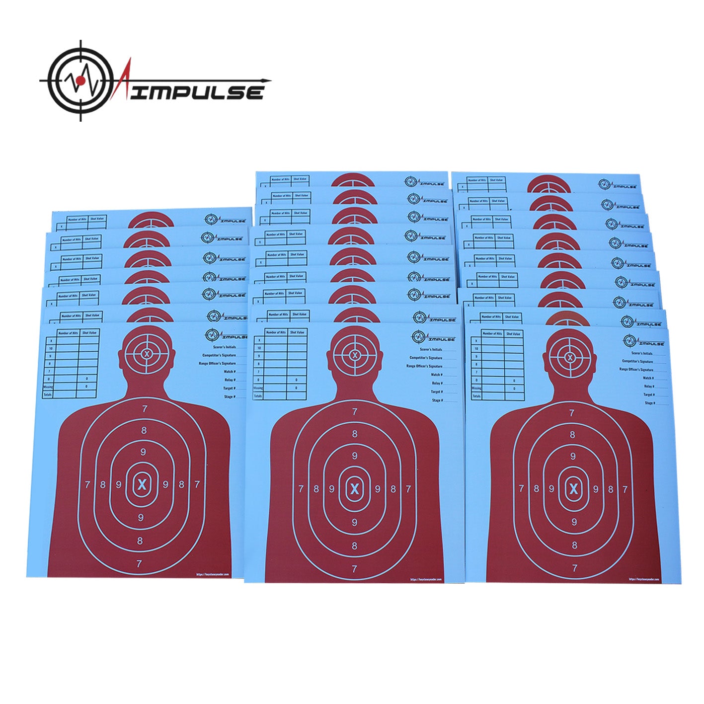 AIMPULSE  13 X 16 inch Cardboard Targets - Pack of 25