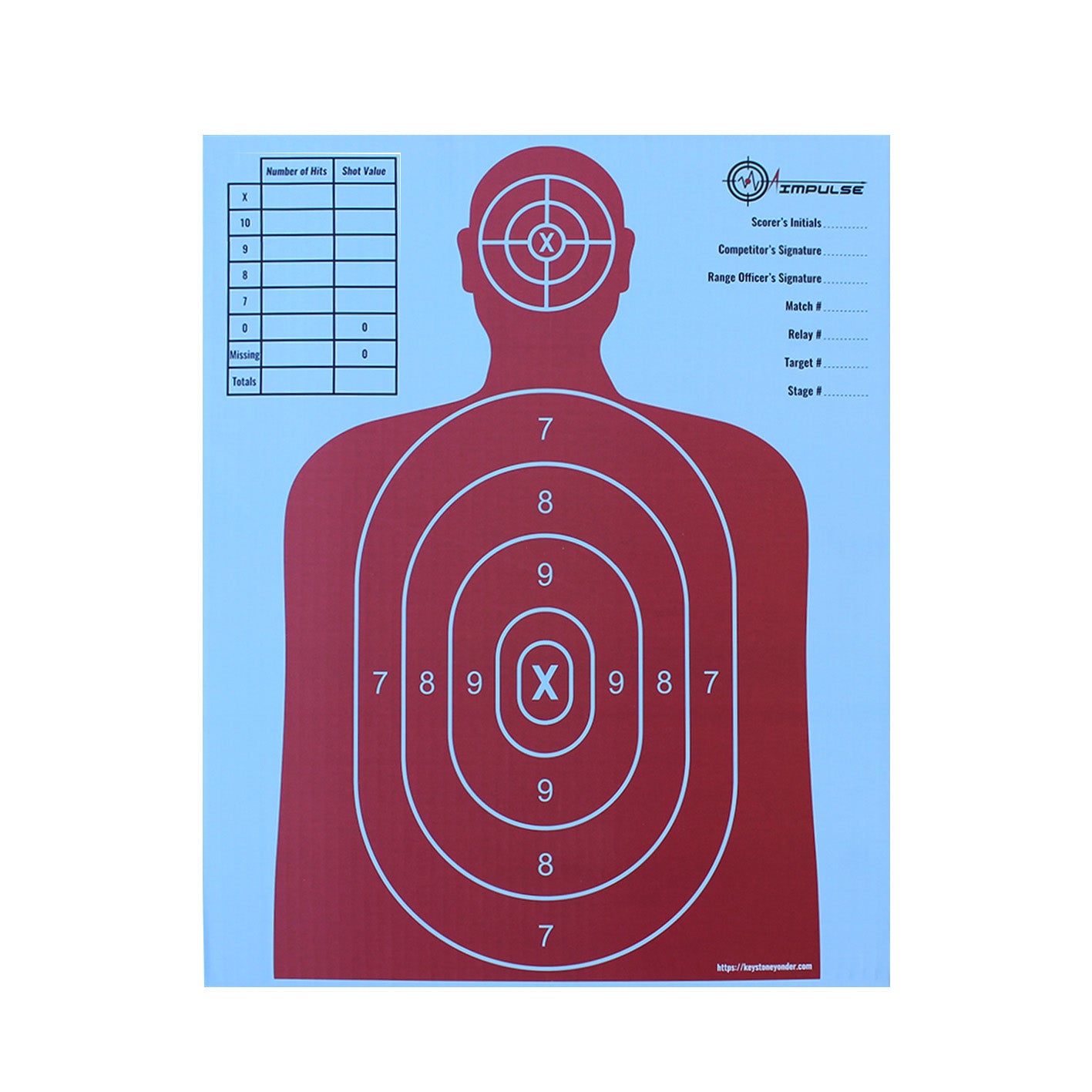 AIMPULSE 13 X 16 inch Cardboard Targets - Pack of 25