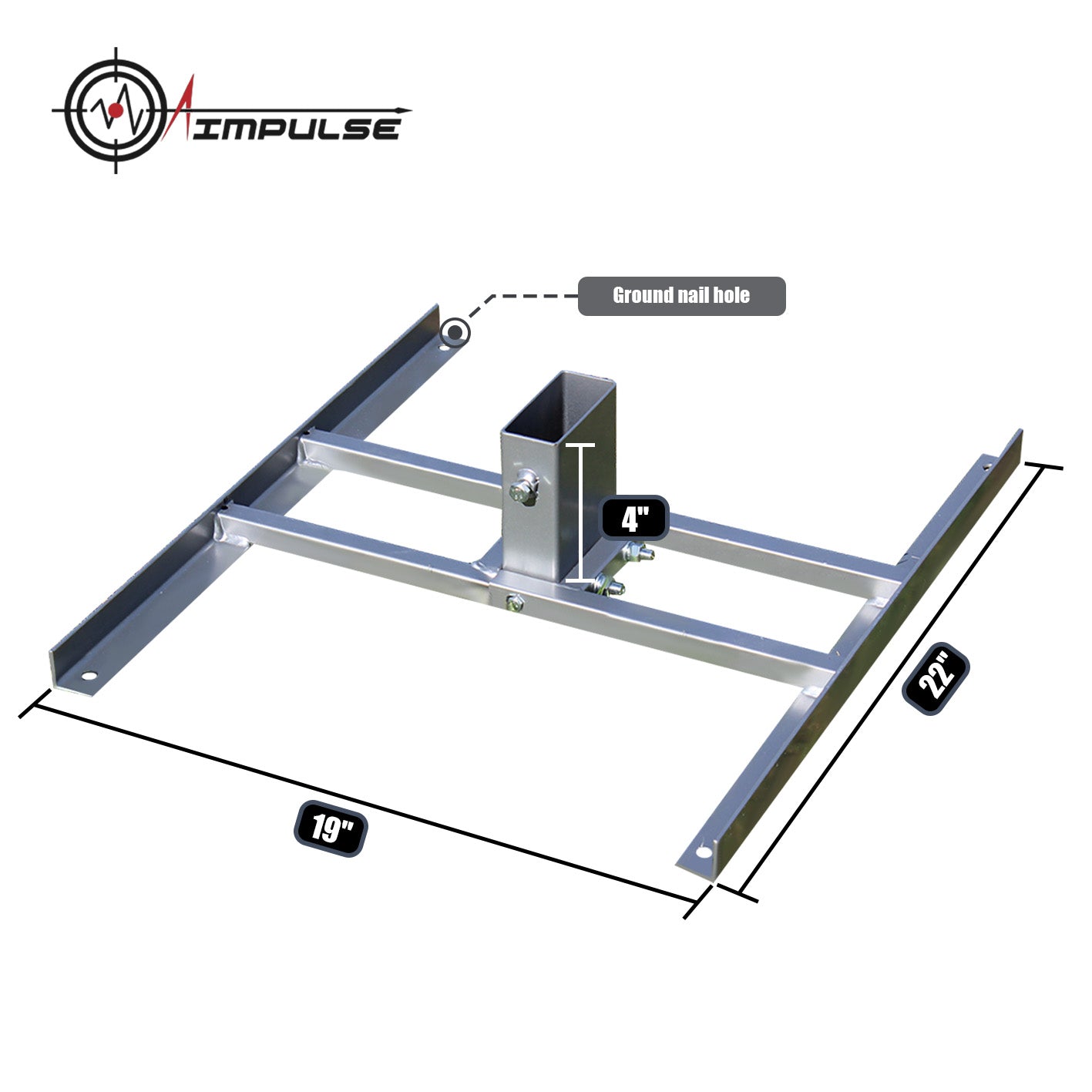 AIMPULSE H-Shaped Steel Target Stand Base – Durable & Stable Shooting Stand