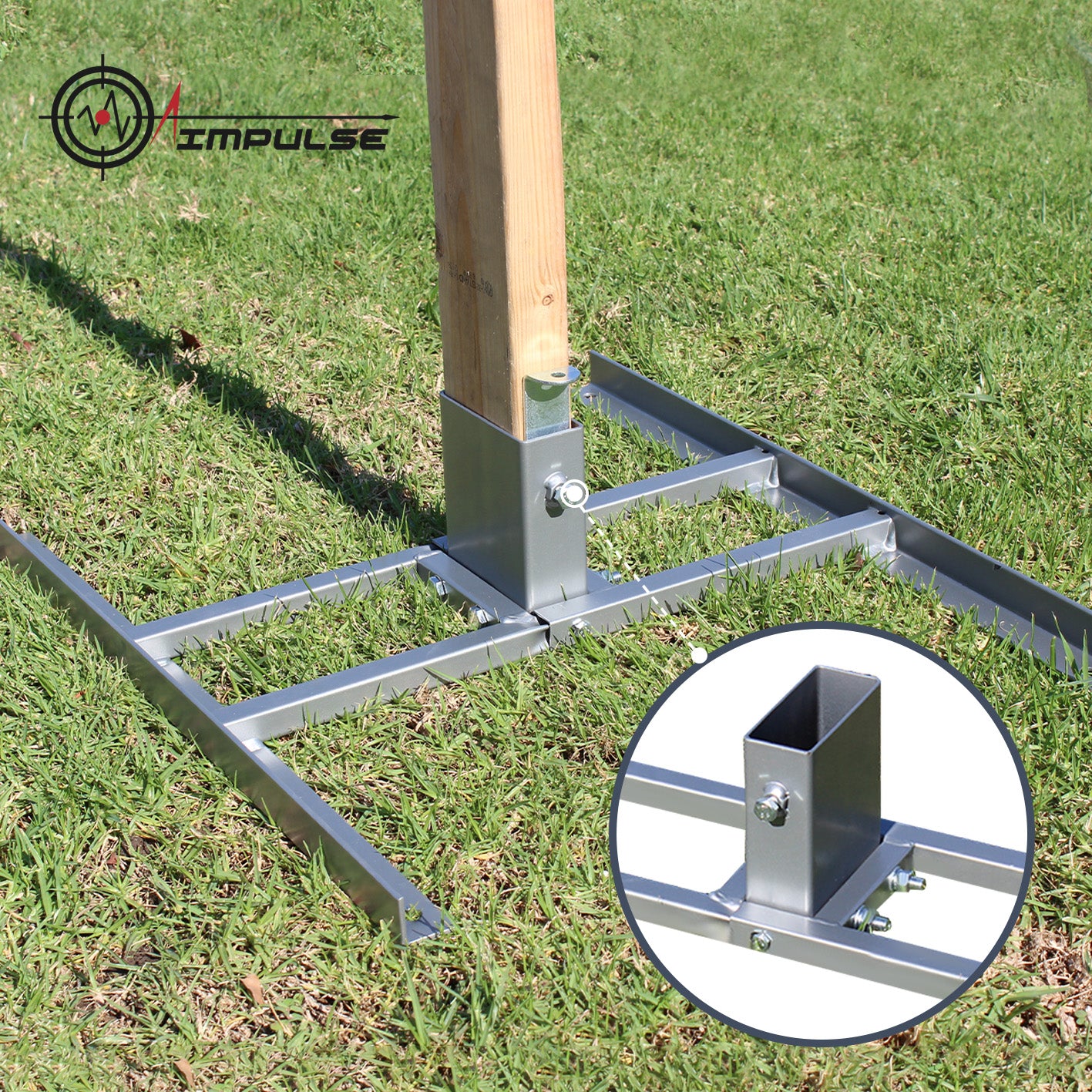 AIMPULSE H-Shaped Steel Target Stand Base – Durable & Stable Shooting Stand