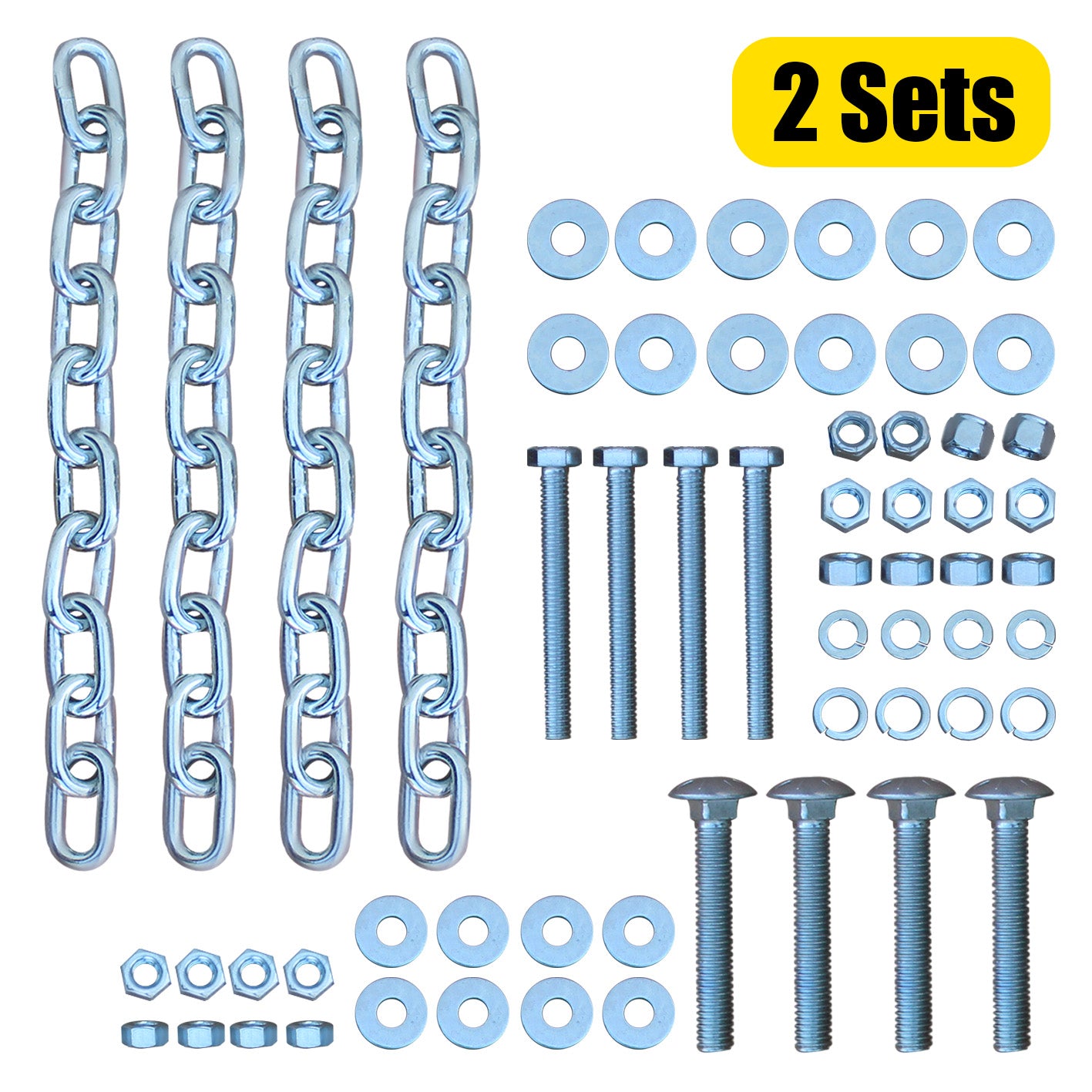 AIMPULSE Steel Target Hanging Chain Mounting Kit – 2 Sets – Durable & Secure