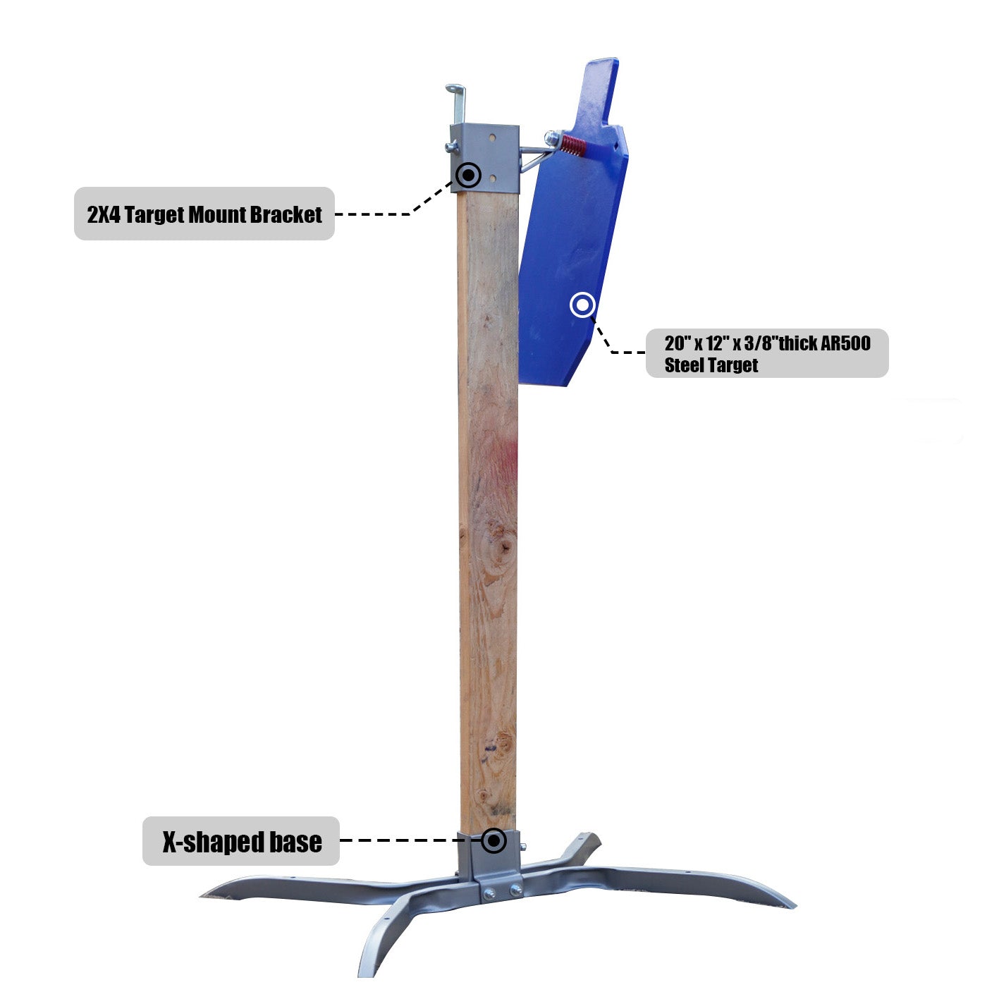 AIMPULSE 2x4 Target Hanger + Base Set – Sturdy & Versatile Shooting Target Stand