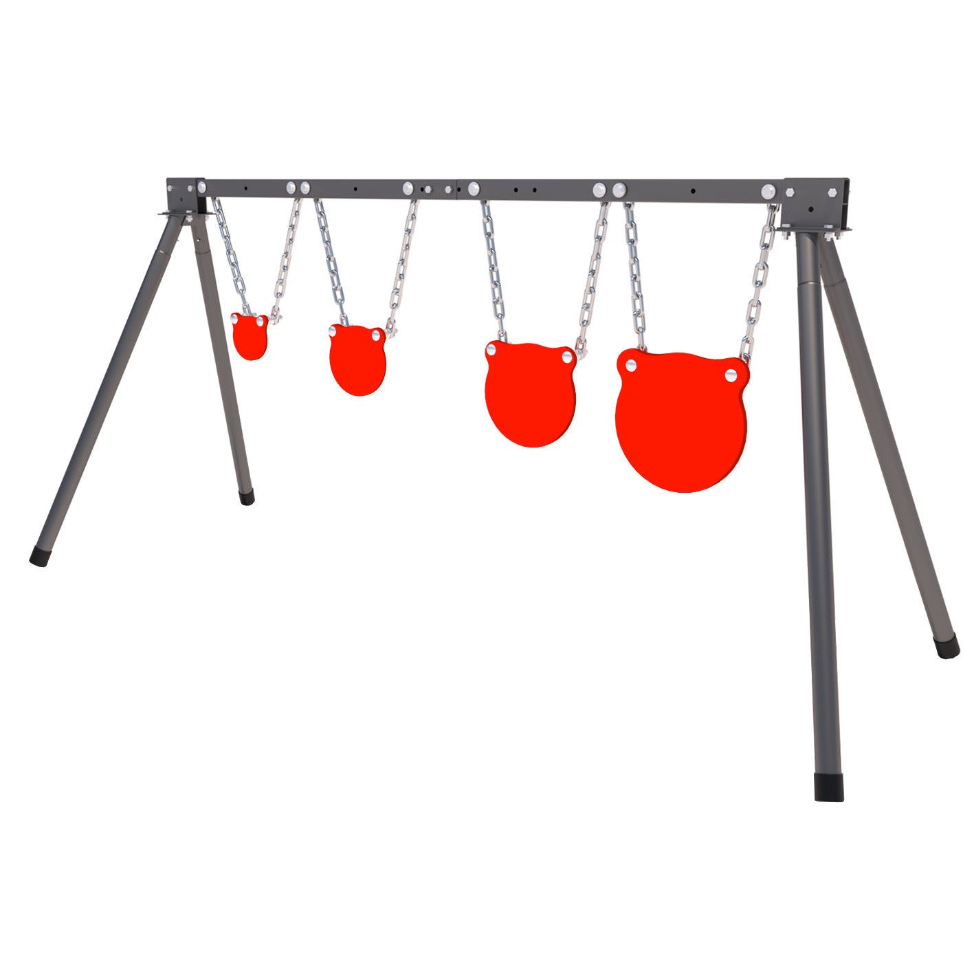 AIMPULSE Training Target System – Complete Set with Stand, Chains & 4 AR500 Steel Targets