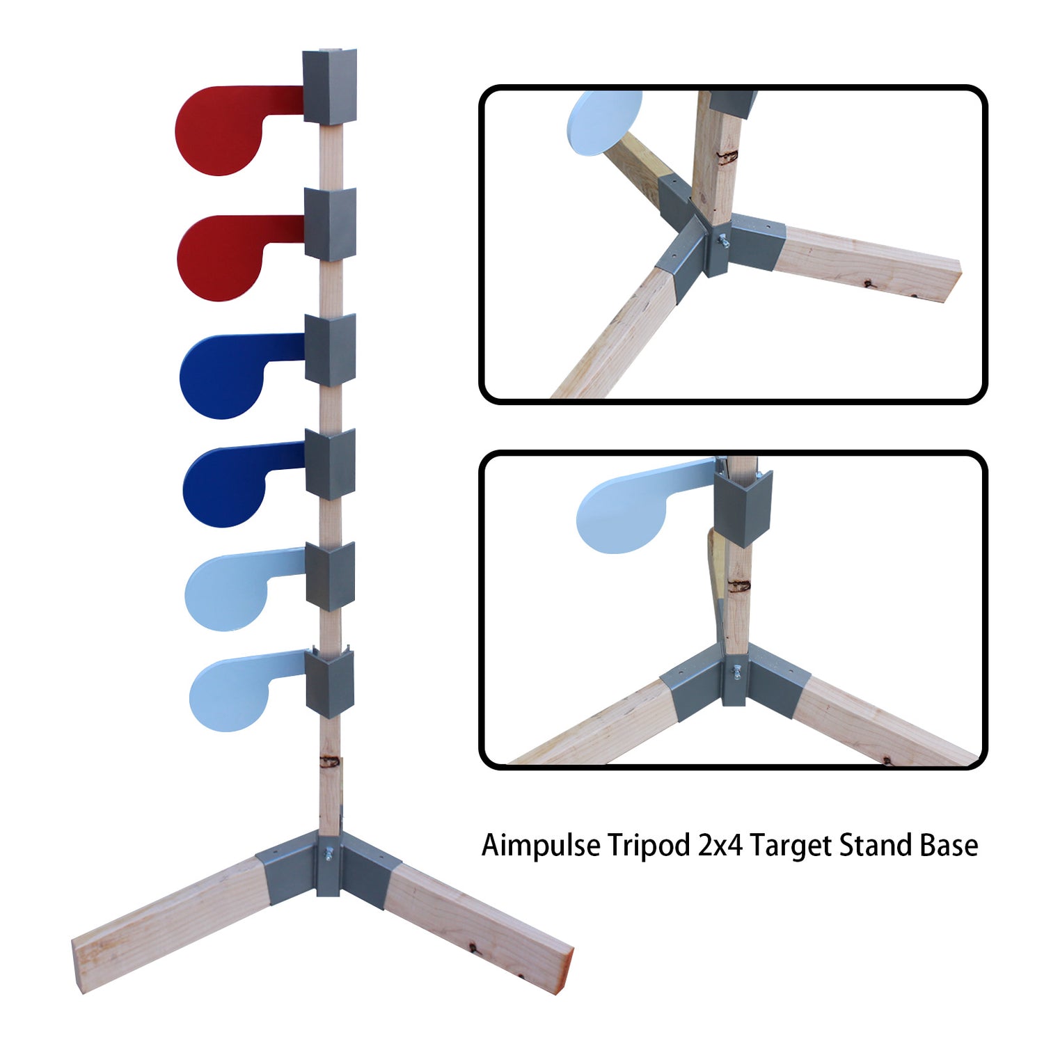 AIMPULSE DIY AR500 Steel Target Dueling Tree – 6