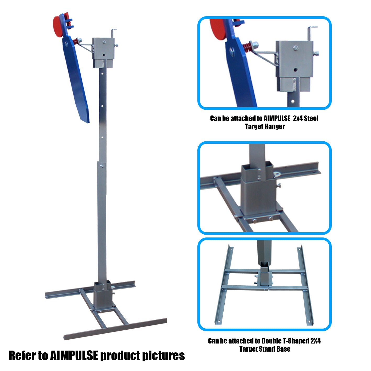 AIMPULSE 2x4 Durable Steel Target Hanger – 1 Pack – Versatile & Heavy-Duty Shooting Accessory