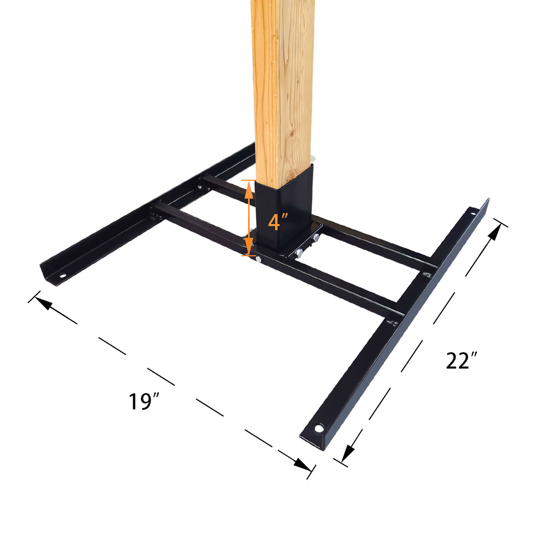 2x4 Target Stand Base for AR500 Steel Shooting Targets - Double T-Shaped Base