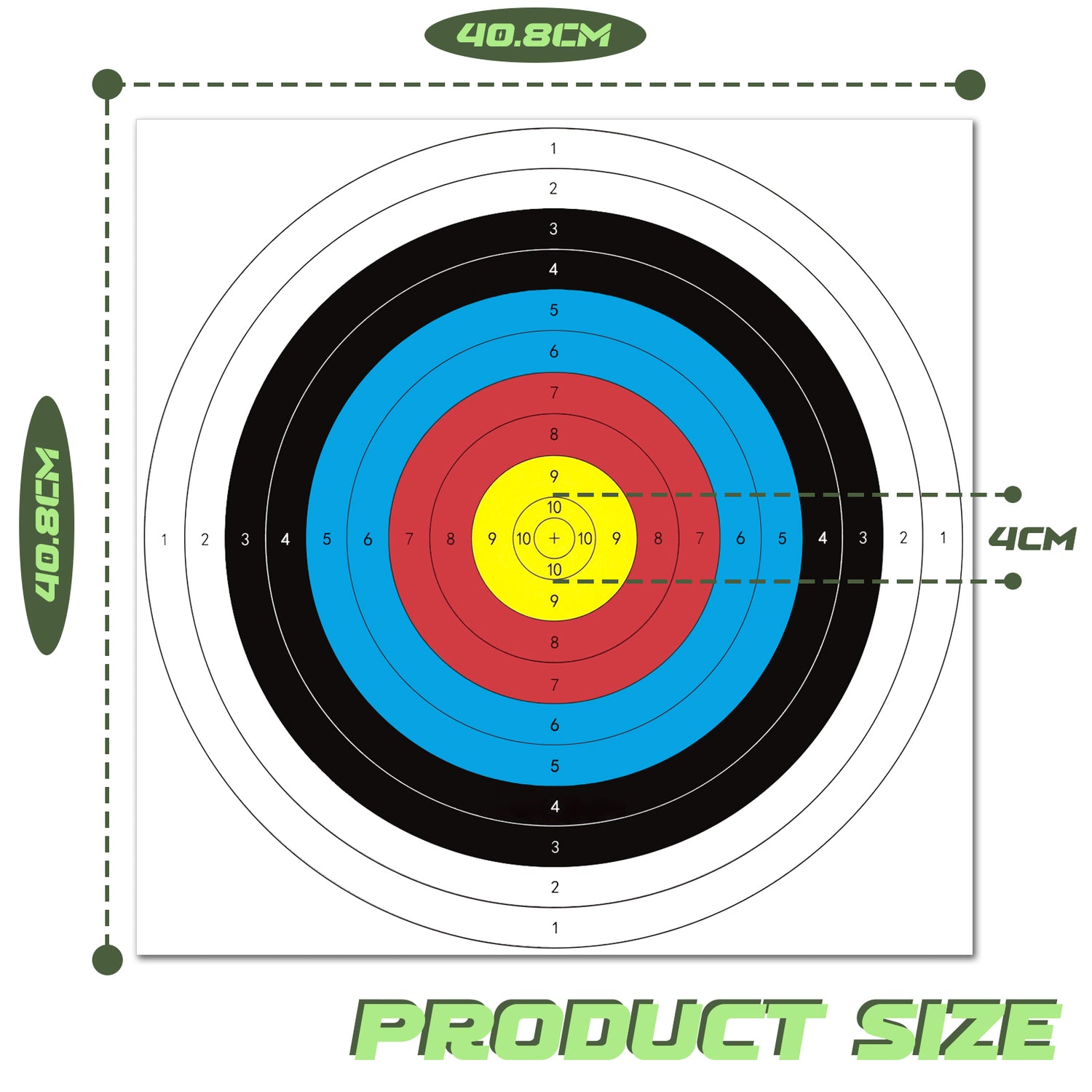 Standard Archery Paper Targets - 16X16in