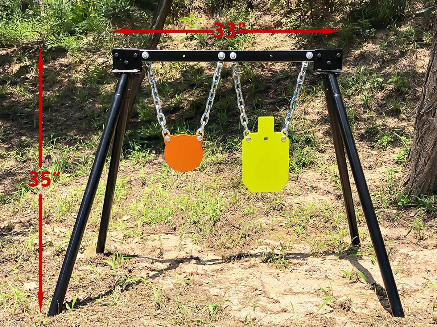 Steel Target Stand AR500 Shooting Target System (1 Stand, 2 Mounting Kits & 6