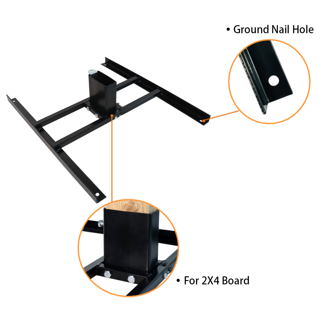 2x4 Target Stand Base for AR500 Steel Shooting Targets - Double T-Shaped Base