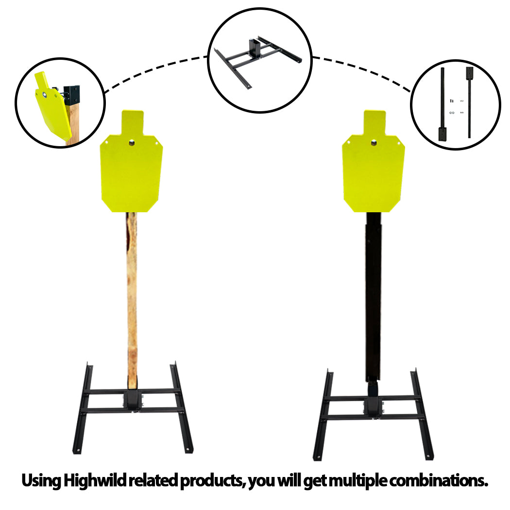 2x4 Target Stand Base for AR500 Steel Shooting Targets - Double T-Shaped Base