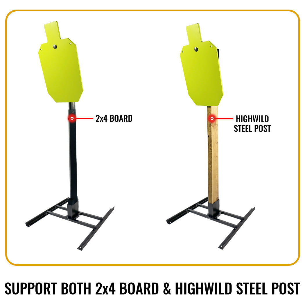 2x4 Target Stand Base for AR500 Steel Shooting Targets - Double T-Shaped Base