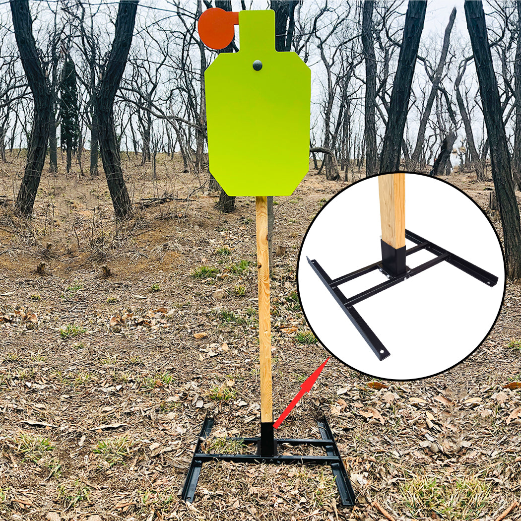 2x4 Target Stand Base for AR500 Steel Shooting Targets - Double T-Shaped Base