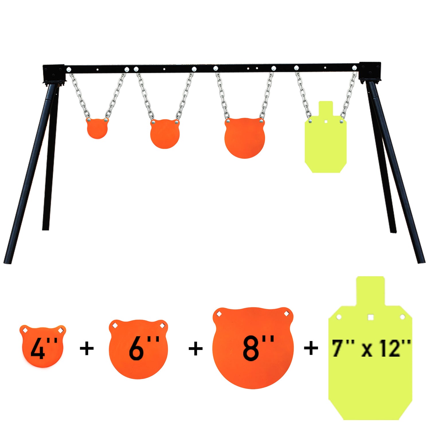 Steel Target Stand AR500 Shooting Target System (Stand, Mounting Kits & 4