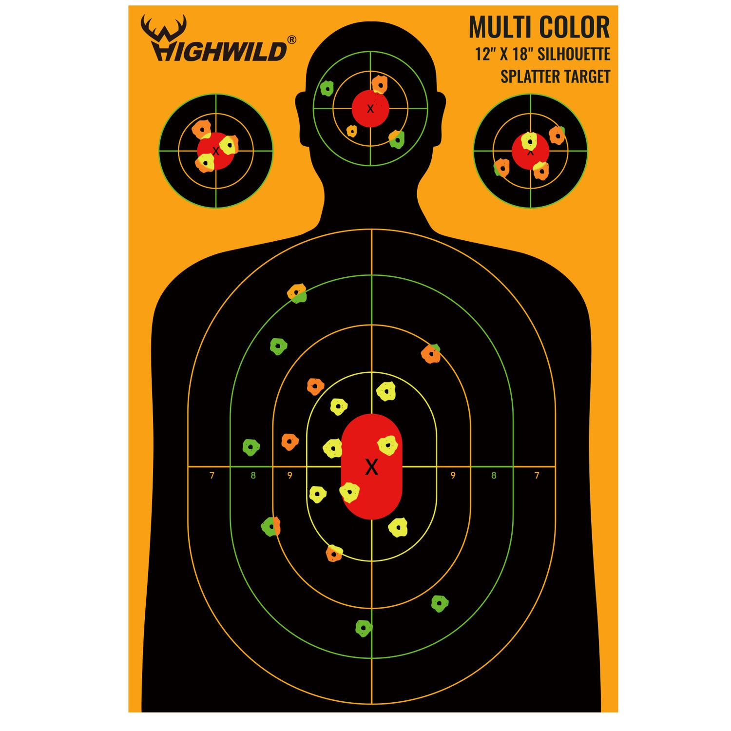 Silhouette Splatter Paper Targets 12x18 Inch